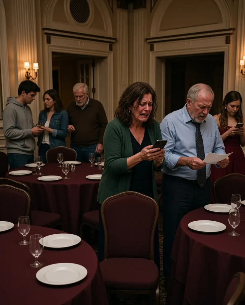 Donna scioccata dal dramma dell'invito al gala