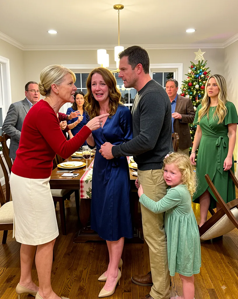 Caos della cena di Natale della faida familiare